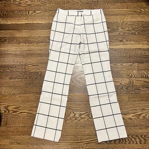 Express black and white windowpane plaid pants